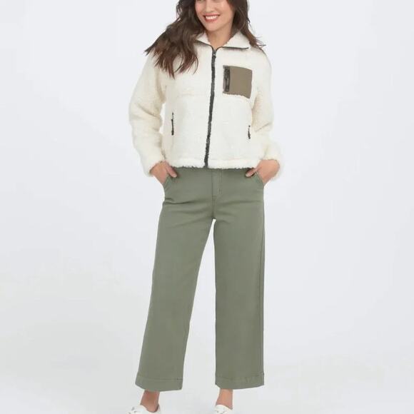 LOFT Pants - Loft NWT Women's Gray High Rise Slim Wide Leg Crop Pants Size 6